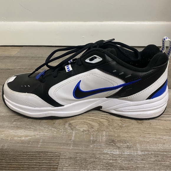 Nike Mens Air Monarch Black, White & Blue Sneakers 415445-002-size 11 *like NEW* - Picture 2 of 8